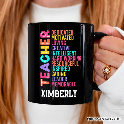 Ashley Stewart Teacher Ceramic Mug Black