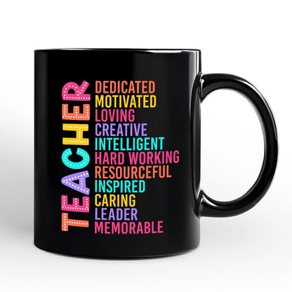 Ashley Stewart Teacher Ceramic Mug Black