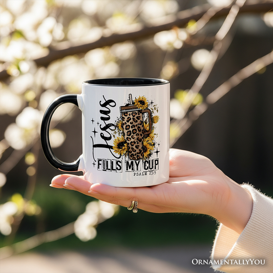 Ashley Stewart Jesus Fills My Cup Ceramic Mug White