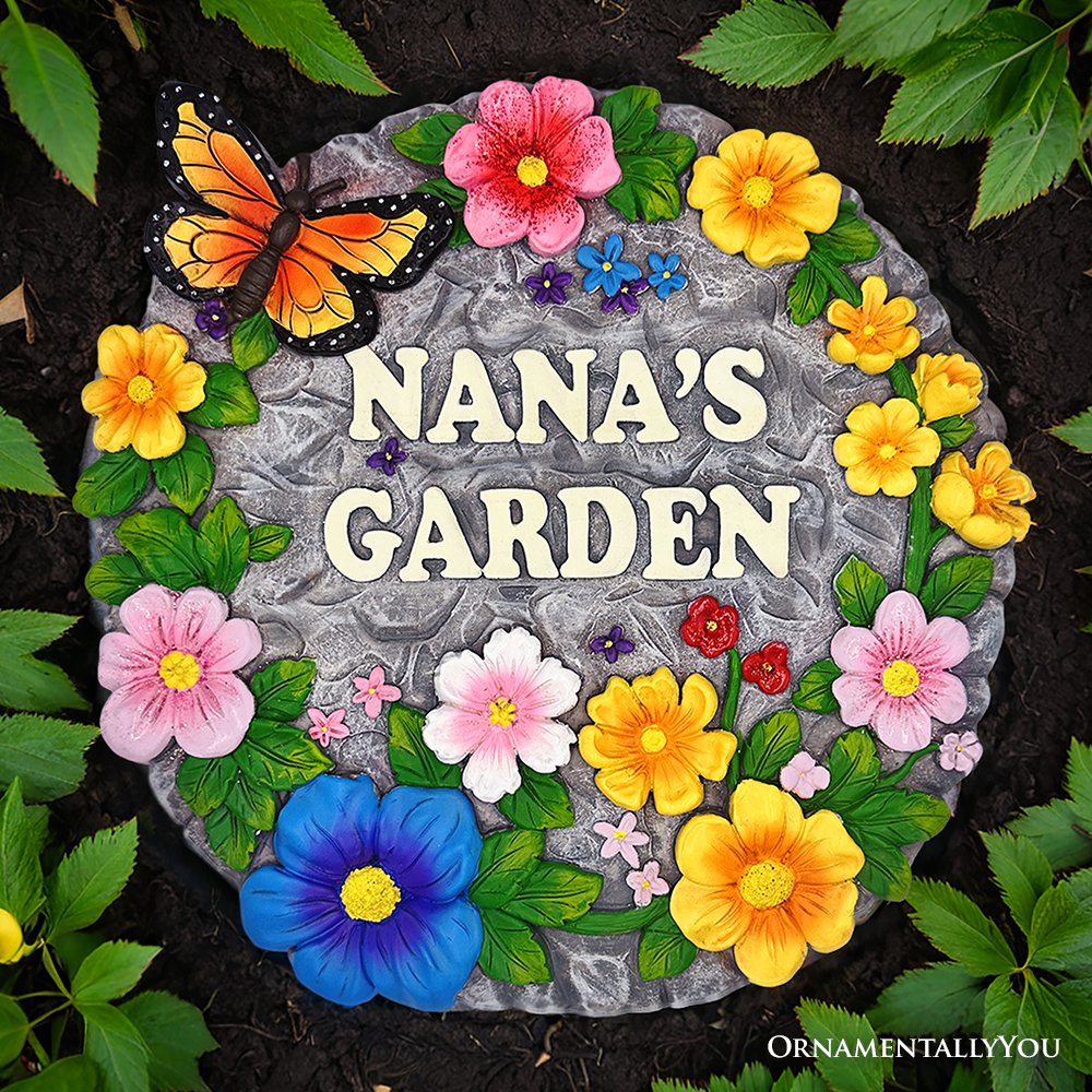 Ashley Stewart Nanas Garden Stepping Stone Multi