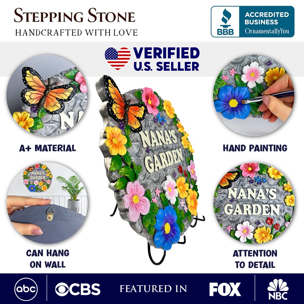 Ashley Stewart Nanas Garden Stepping Stone Multi