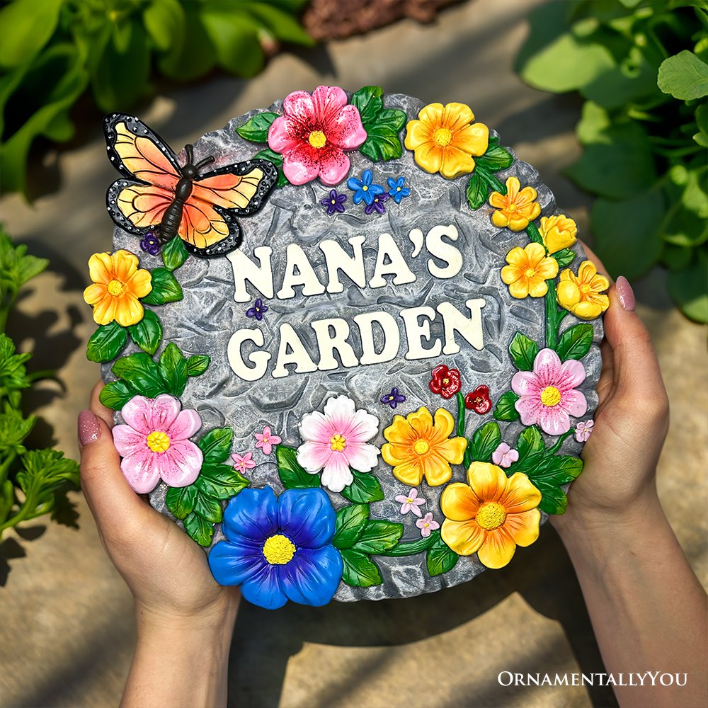 Ashley Stewart Nanas Garden Stepping Stone Multi