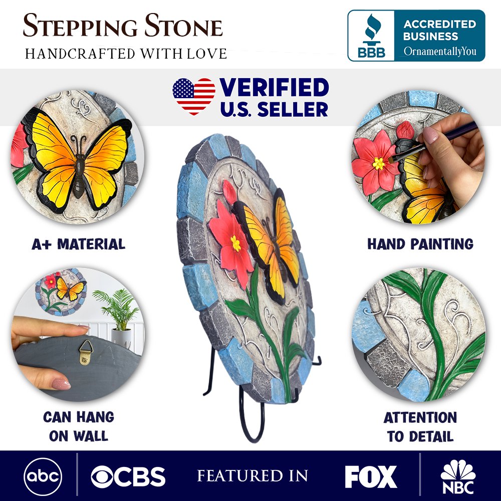 Ashley Stewart Butterfly Stepping Stone Multi