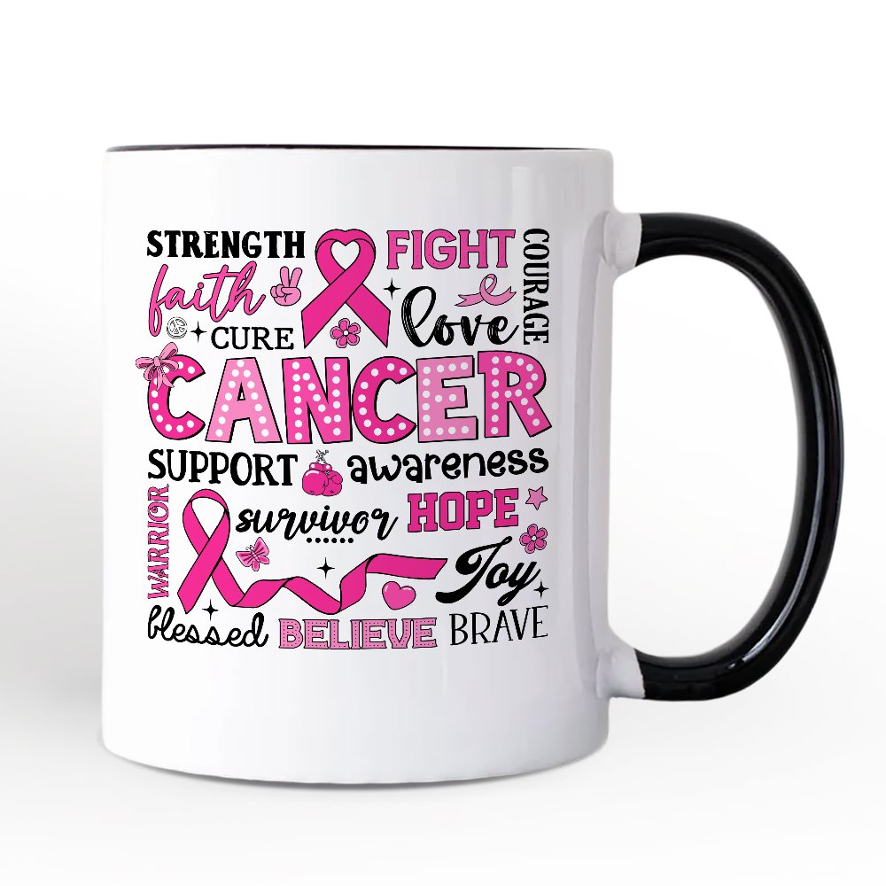 Ashley Stewart Breast Cancer Awareness Mug White
