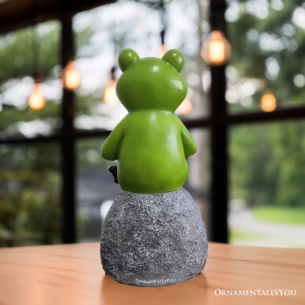Ashley Stewart Coffee Frog Garden Statue Multi