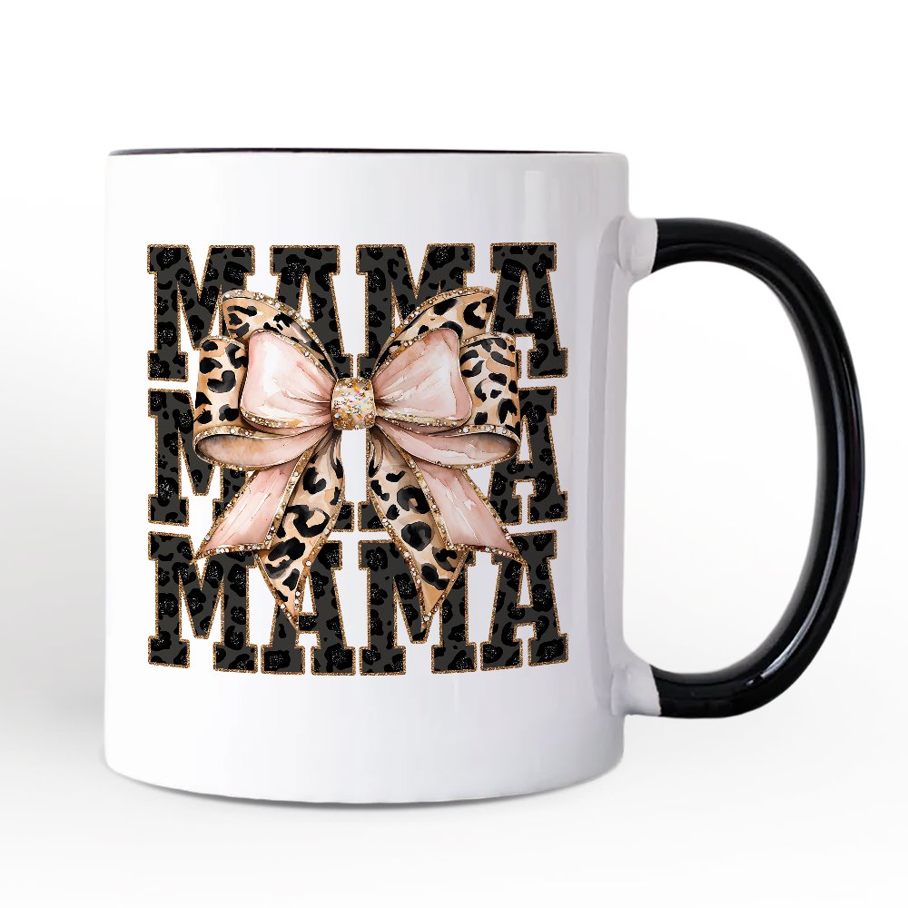 Ashley Stewart Glittered Leopard Mama Mug White