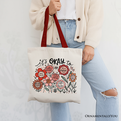 Ashley Stewart Its Okay Canvas Tote Bag White