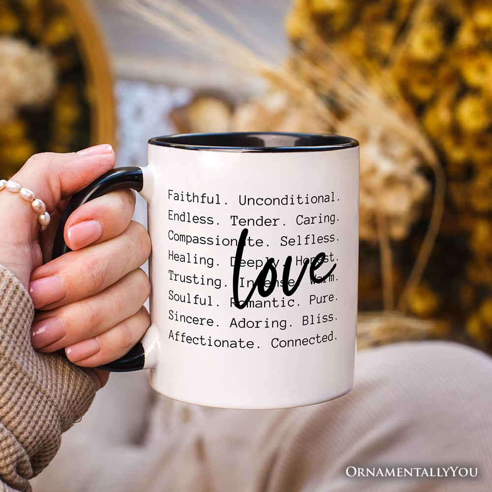 Ashley Stewart Definition Of Love Mug Black Handle