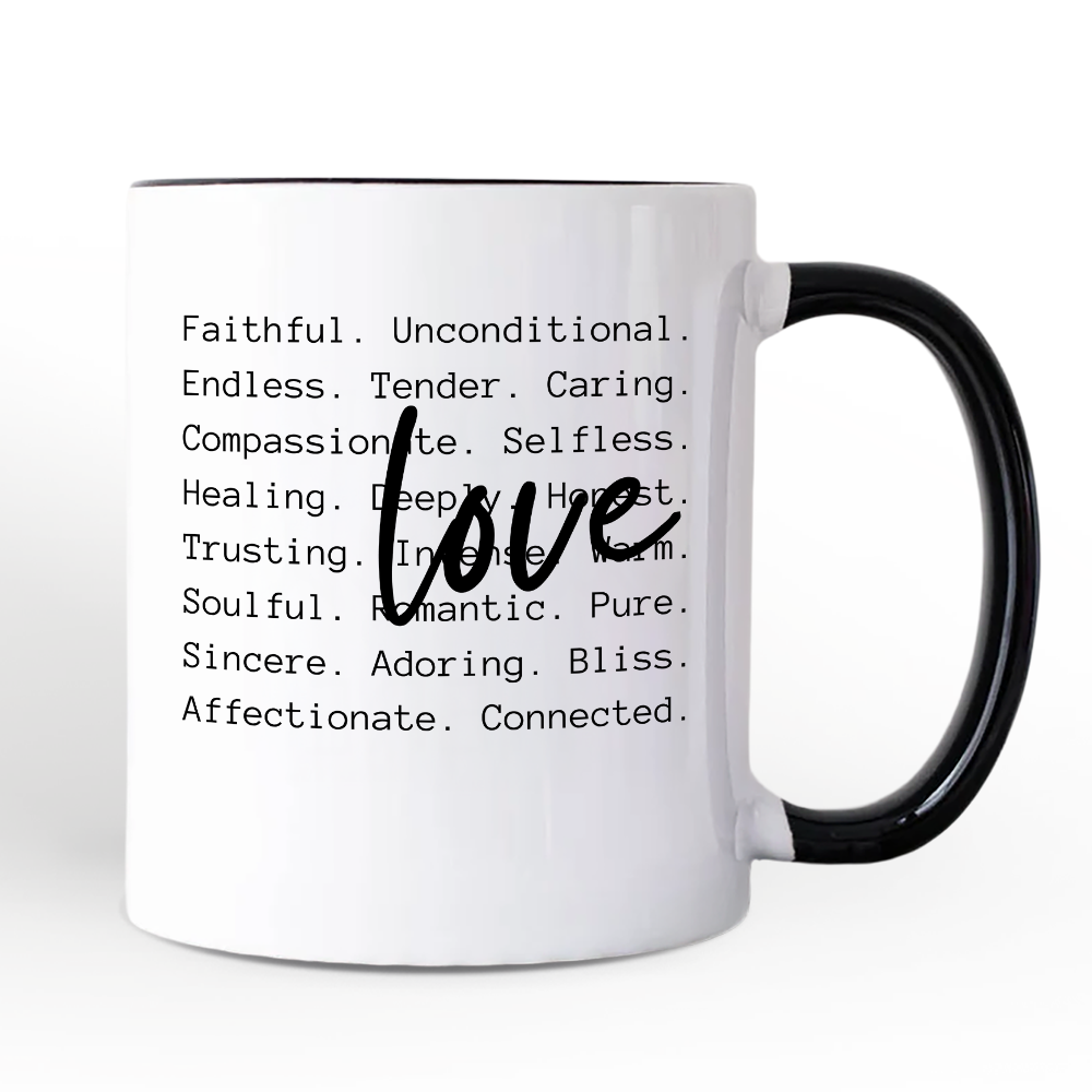 Ashley Stewart Definition Of Love Mug Black Handle