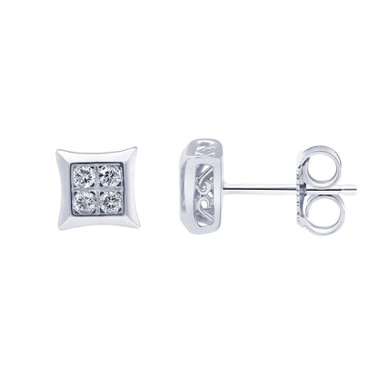 Ashley Stewart 0.25 Carat Bezet Set Lab Grown Diamond Stud Earrings