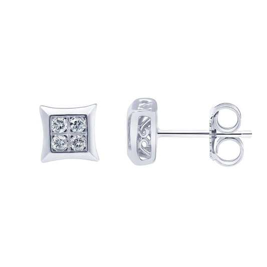 Ashley Stewart 0.25 Carat Bezet Set Lab Grown Diamond Stud Earrings