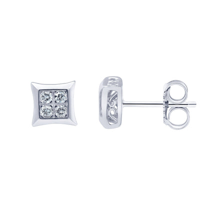 Ashley Stewart 0.25 Carat Bezet Set Lab Grown Diamond Stud Earrings