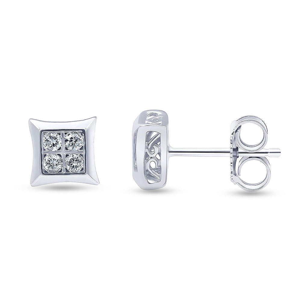 Ashley Stewart 0.25 Carat Bezet Set Lab Grown Diamond Stud Earrings