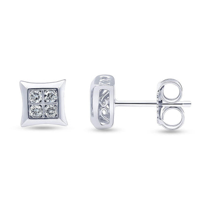 Ashley Stewart 0.25 Carat Bezet Set Lab Grown Diamond Stud Earrings