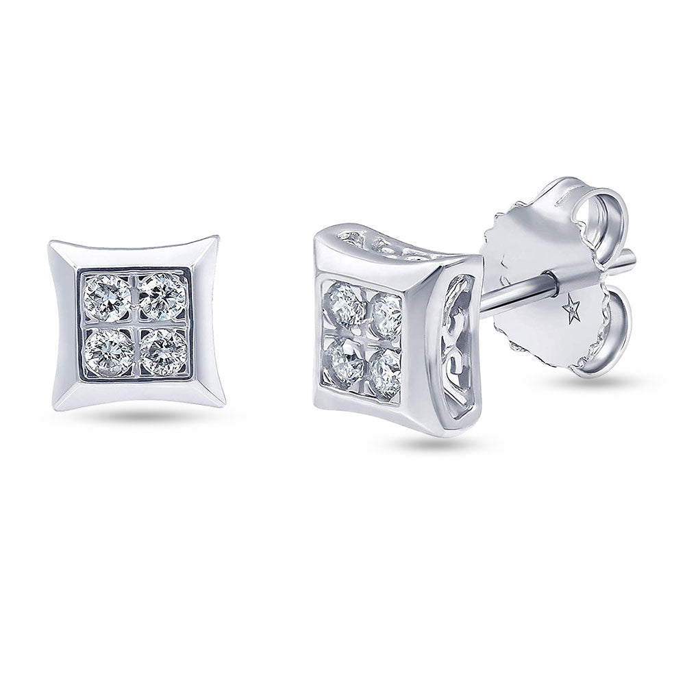 Ashley Stewart 0.25 Carat Bezet Set Lab Grown Diamond Stud Earrings
