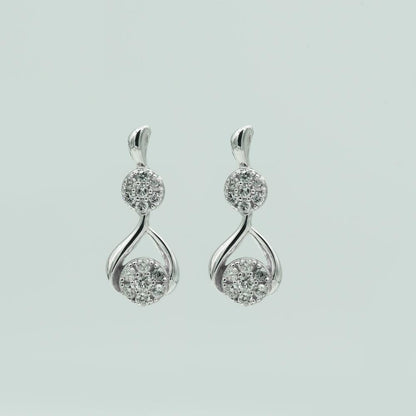 Ashley Stewart 0.50 Carat Lab Grown Diamond Drop Earrings Gift Box Set