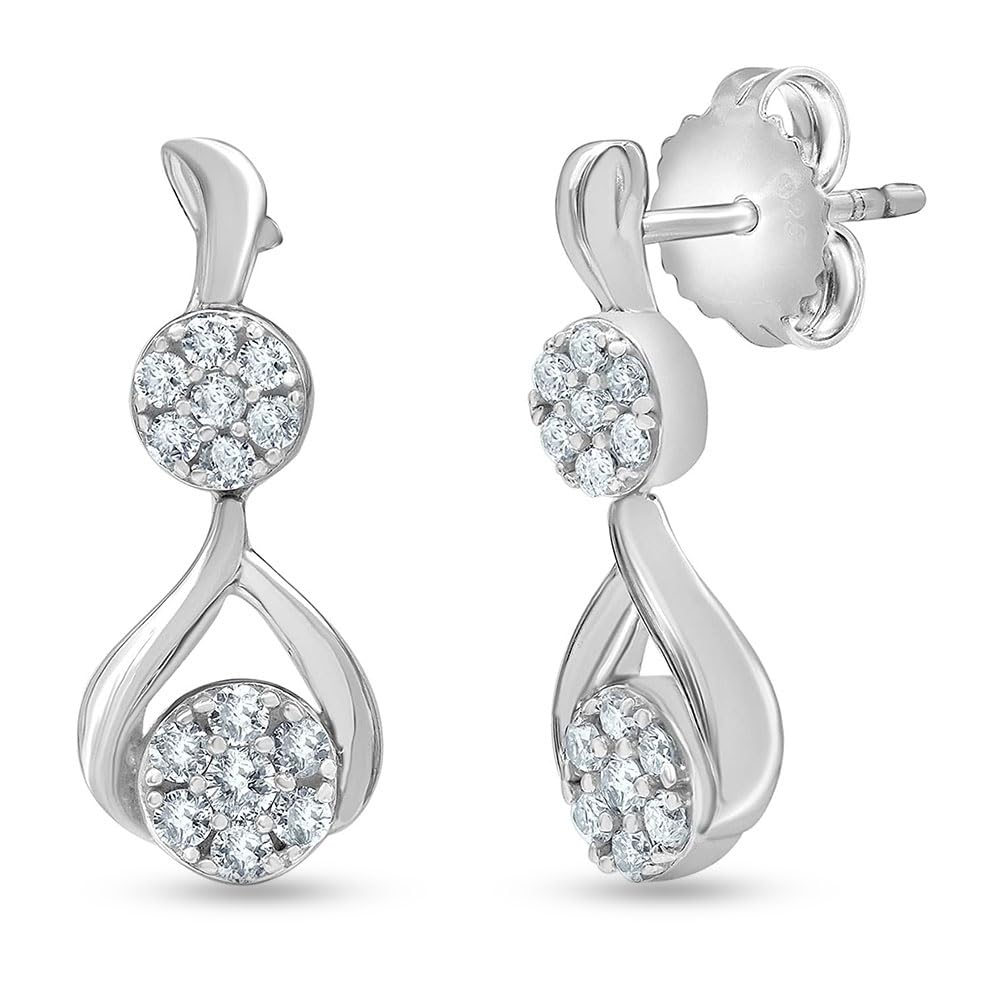 Ashley Stewart 0.50 Carat Lab Grown Diamond Drop Earrings Gift Box Set