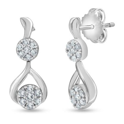 Ashley Stewart 0.50 Carat Lab Grown Diamond Drop Earrings Gift Box Set