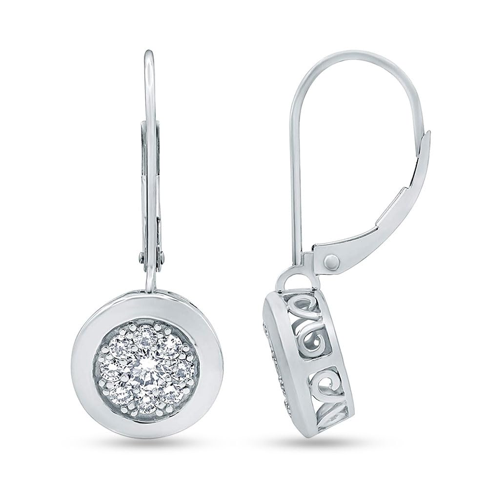 Ashley Stewart 0.65 Carat Lab Grown Diamond Dangle Earrings Gift Box Set