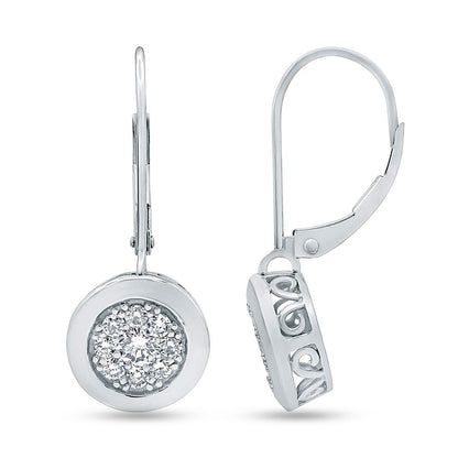 Ashley Stewart 0.65 Carat Lab Grown Diamond Dangle Earrings Gift Box Set