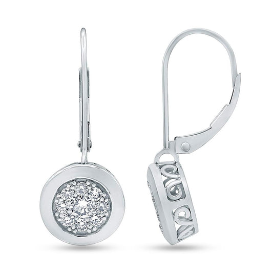 Ashley Stewart 0.65 Carat Lab Grown Diamond Dangle Earrings Gift Box Set