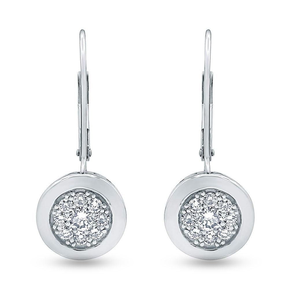 Ashley Stewart 0.65 Carat Lab Grown Diamond Dangle Earrings Gift Box Set