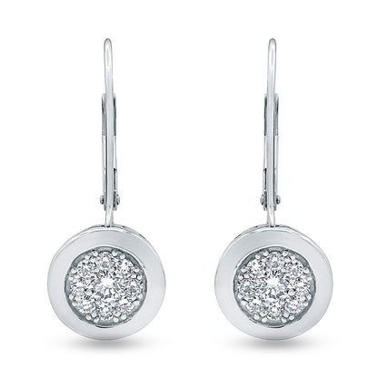 Ashley Stewart 0.65 Carat Lab Grown Diamond Dangle Earrings Gift Box Set