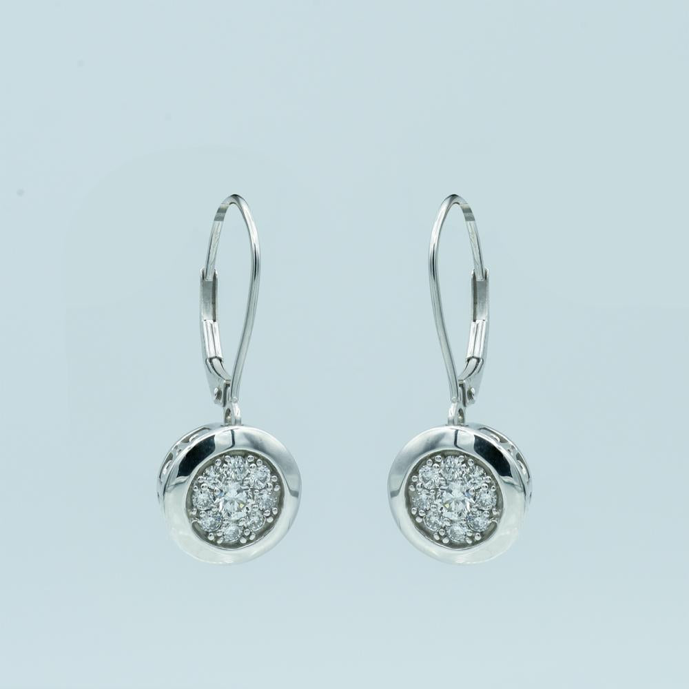 Ashley Stewart 0.65 Carat Lab Grown Diamond Dangle Earrings Gift Box Set