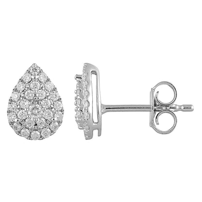 Ashley Stewart 0.33 Carat Lab Grown Pear Shaped Diamond Stud Earrings