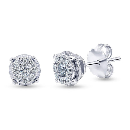 Ashley Stewart 0.50 Carat Cluster Lab Grown Diamond Earrings