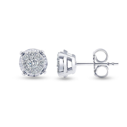 Ashley Stewart 0.50 Carat Cluster Lab Grown Diamond Earrings