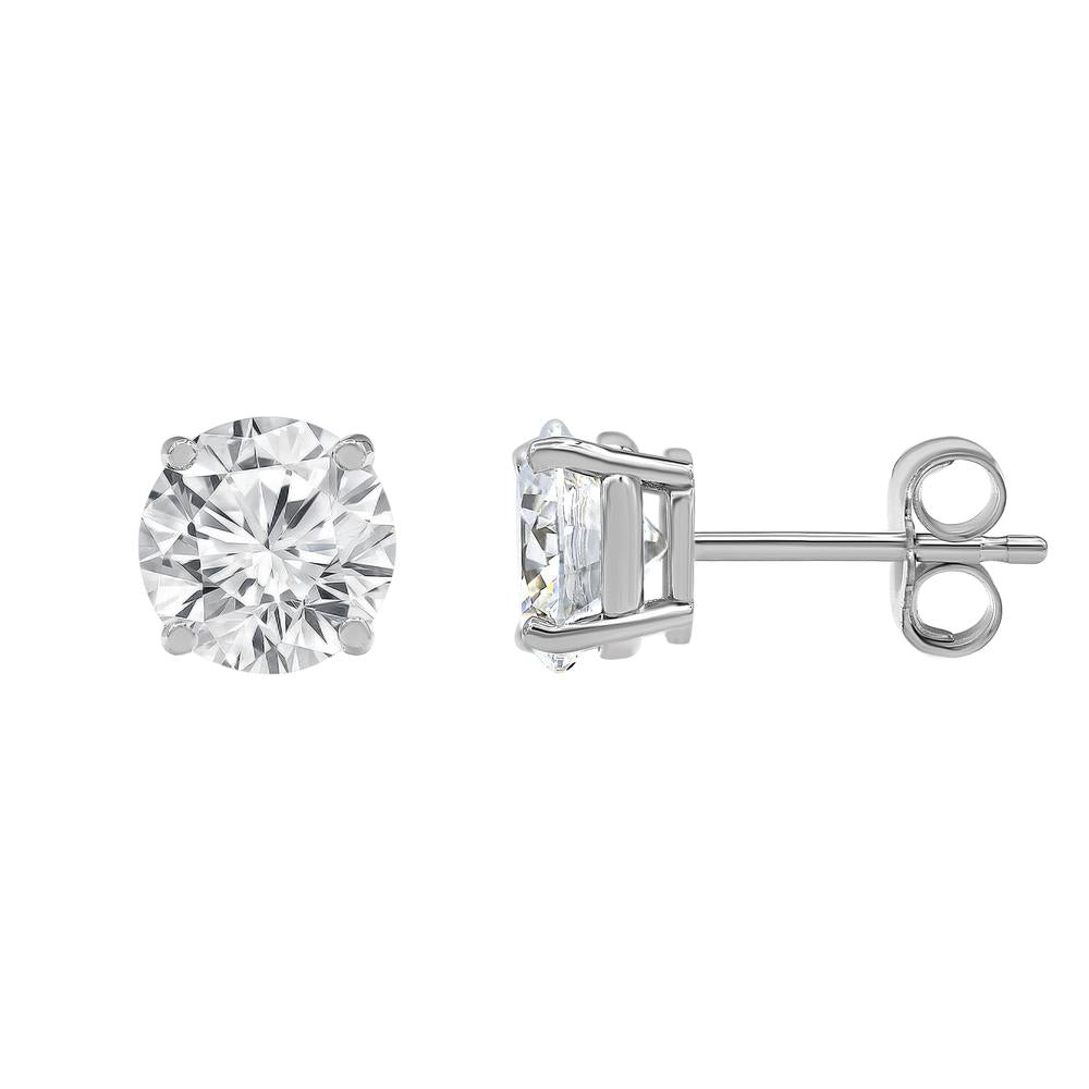 Ashley Stewart 0.50 Carat Round Cut Lab Grown Diamond Stud Earrings