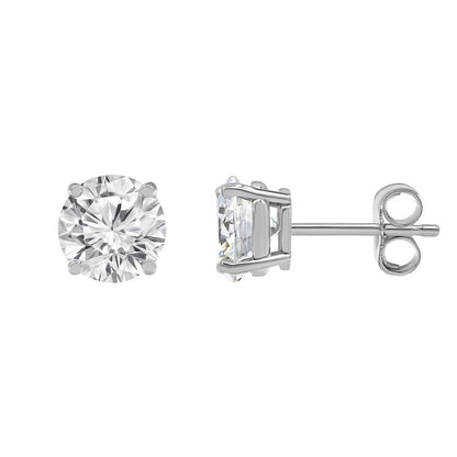 Ashley Stewart 0.50 Carat Round Cut Lab Grown Diamond Stud Earrings