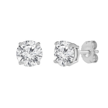 Ashley Stewart 0.50 Carat Round Cut Lab Grown Diamond Stud Earrings