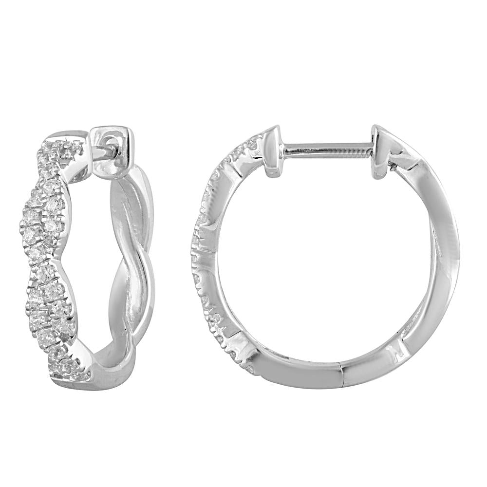 Ashley Stewart 0.25 Carat Lab Grown Diamond Infinity Hoop Earrings