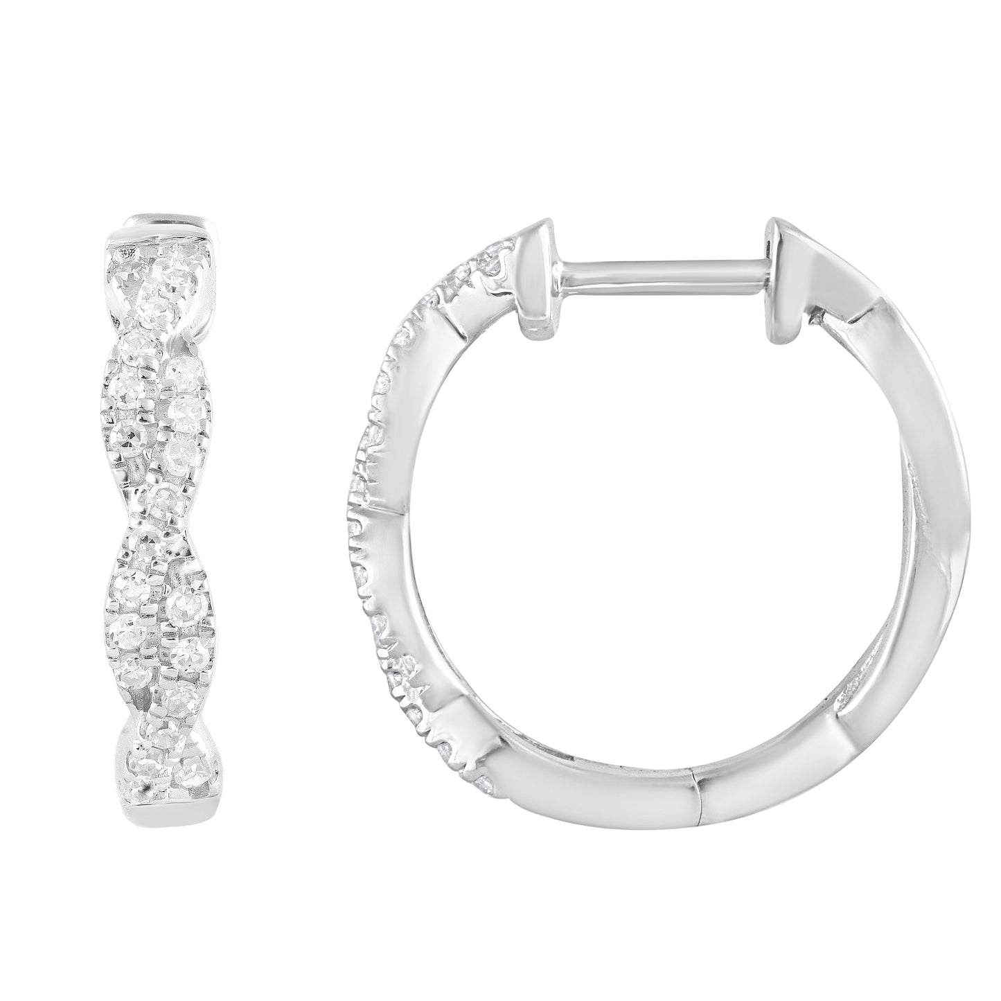 Ashley Stewart 0.25 Carat Lab Grown Diamond Infinity Hoop Earrings