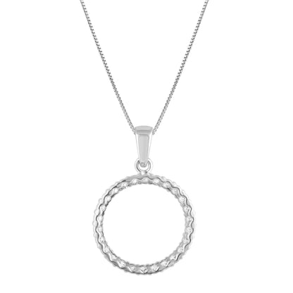 Ashley Stewart 0.33 Carat Lab Grown Circle Of Life Diamond Pendant Necklace In Sterli