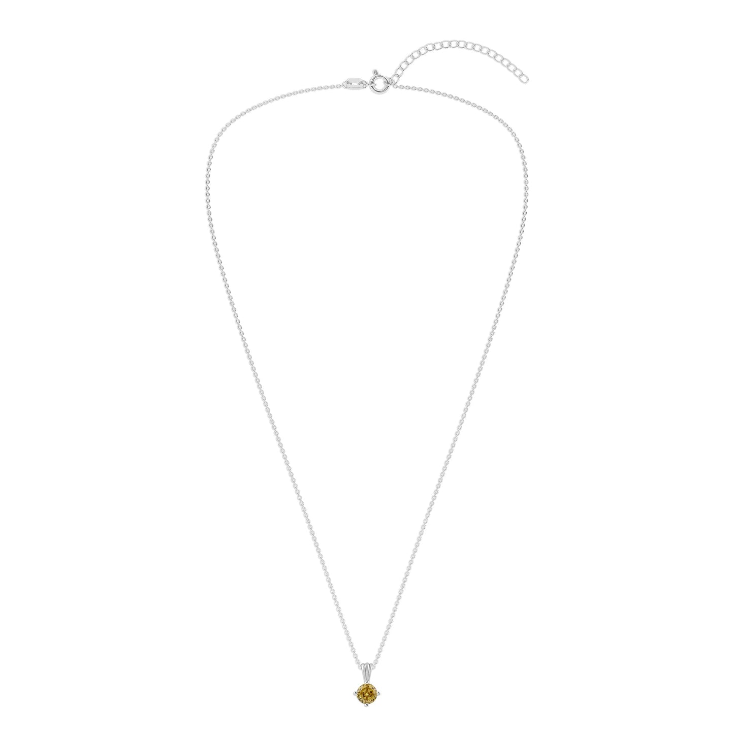 Ashley Stewart Gemstone Necklace in Sterling Silver, Round Pendant Size 6.5 * 6.5mm,  Garnet Red