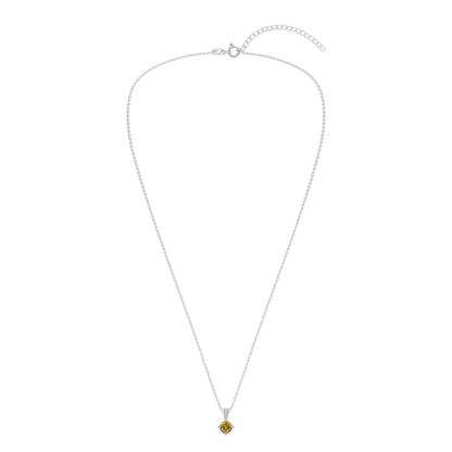 Ashley Stewart Gemstone Necklace in Sterling Silver, Round Pendant Size 6.5 * 6.5mm,  Garnet Red