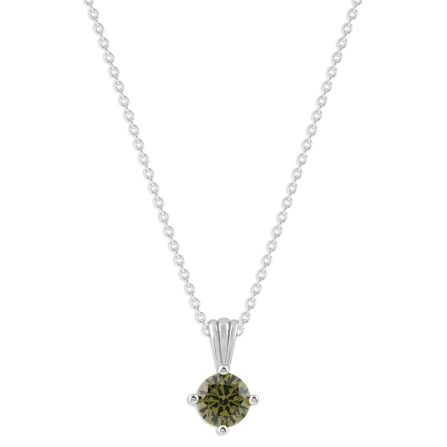 Ashley Stewart Gemstone Necklace in Sterling Silver, Round Pendant Size 6.5 * 6.5mm,  Garnet Red