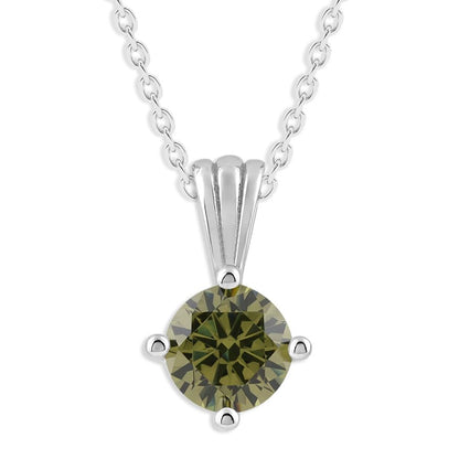 Ashley Stewart Gemstone Necklace in Sterling Silver, Round Pendant Size 6.5 * 6.5mm,  Garnet Red