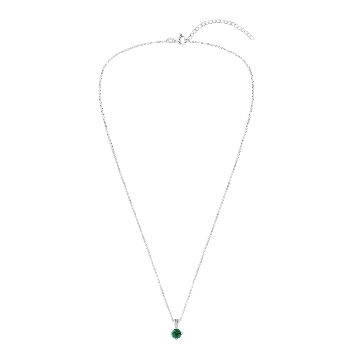 Ashley Stewart Gemstone Necklace in Sterling Silver, Round Pendant Size 6.5 * 6.5mm,  Garnet Red