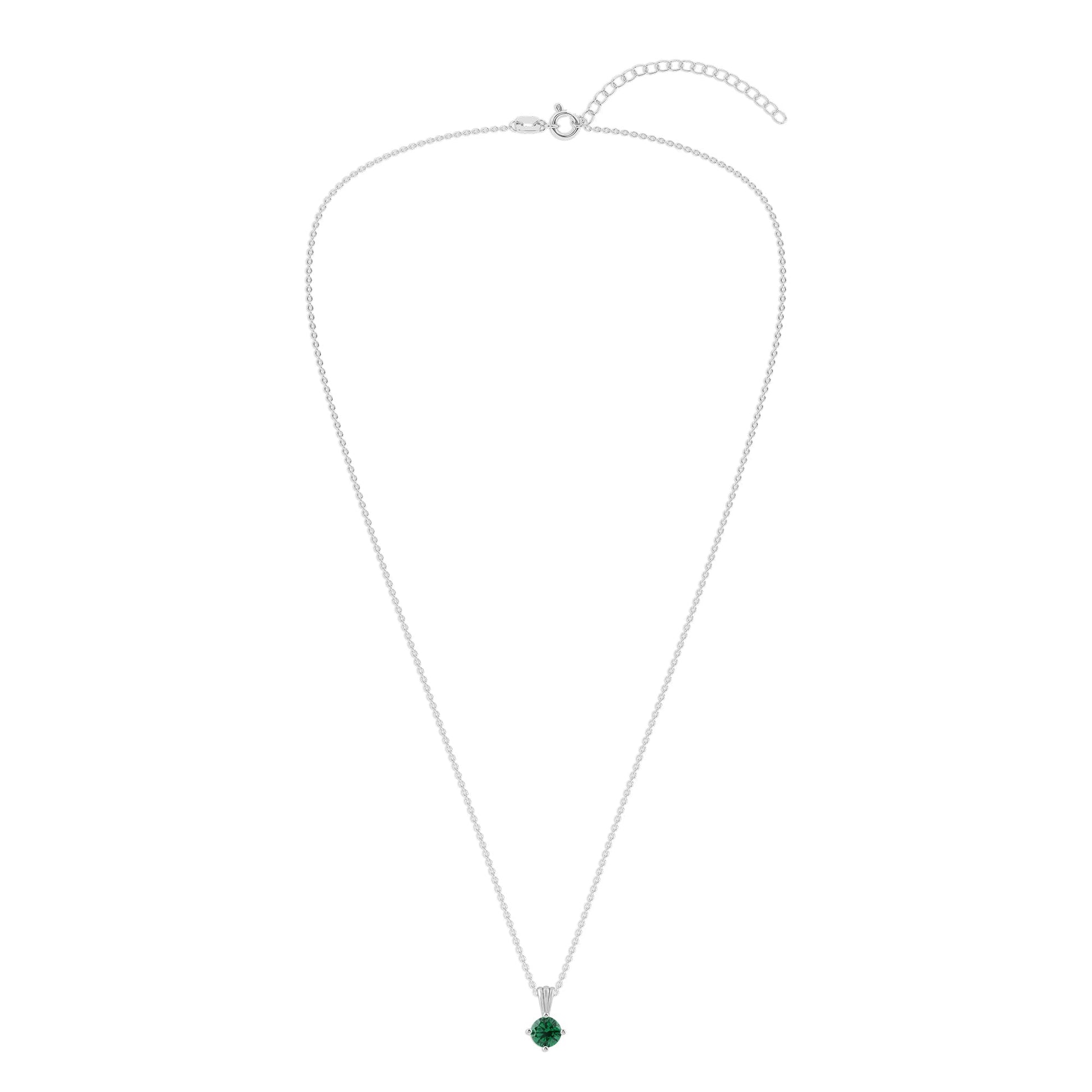 Ashley Stewart Gemstone Necklace in Sterling Silver, Round Pendant Size 6.5 * 6.5mm,  Garnet Red