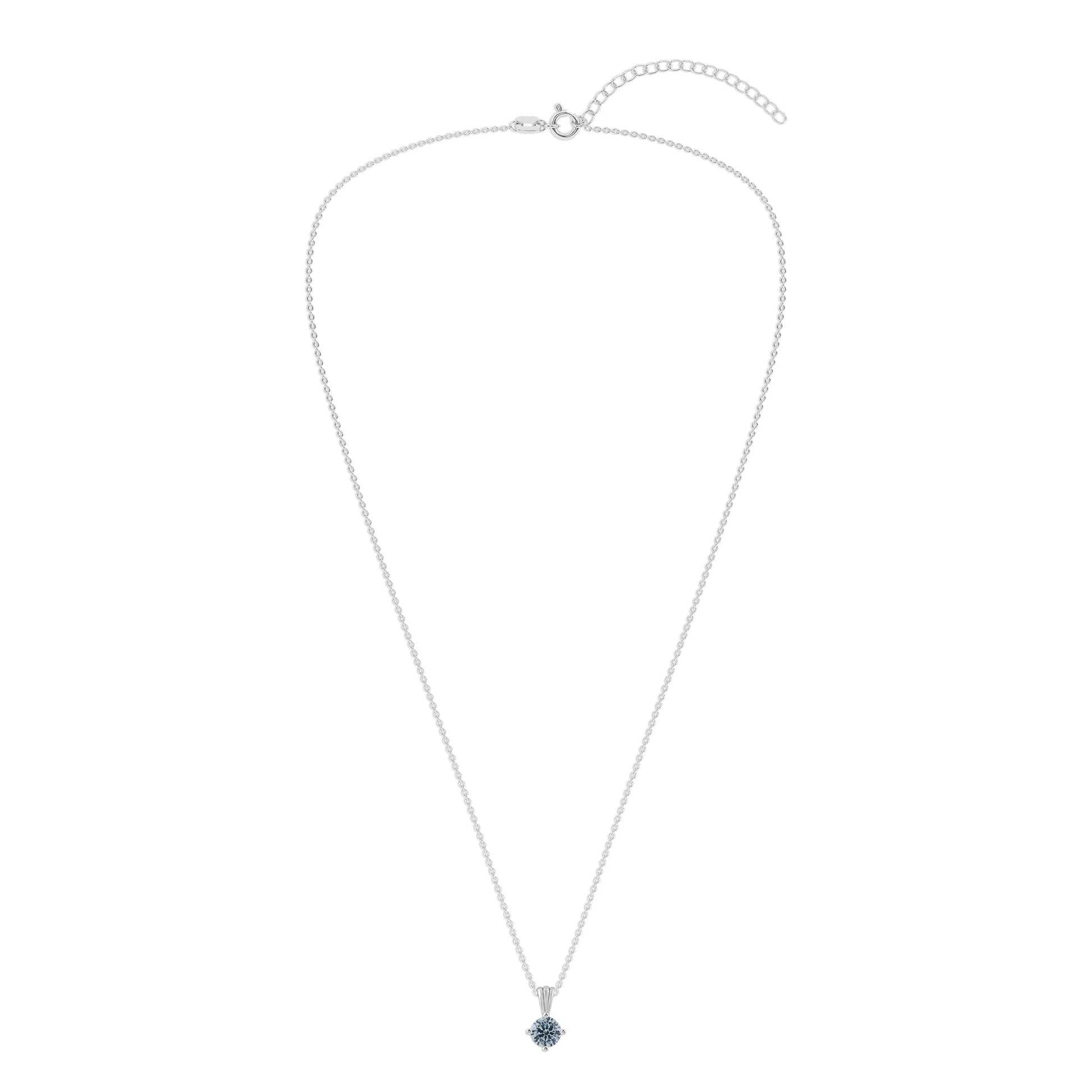 Ashley Stewart Gemstone Necklace in Sterling Silver, Round Pendant Size 6.5 * 6.5mm,  Garnet Red