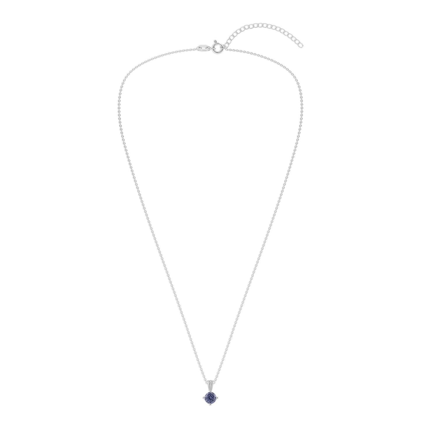 Ashley Stewart Gemstone Necklace in Sterling Silver, Round Pendant Size 6.5 * 6.5mm,  Garnet Red