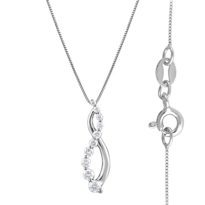 Ashley Stewart 0.25 Carat Lab Grown Diamond Infinity Pendant Necklace