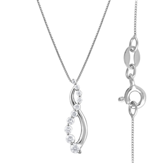 Ashley Stewart 0.25 Carat Lab Grown Diamond Infinity Pendant Necklace