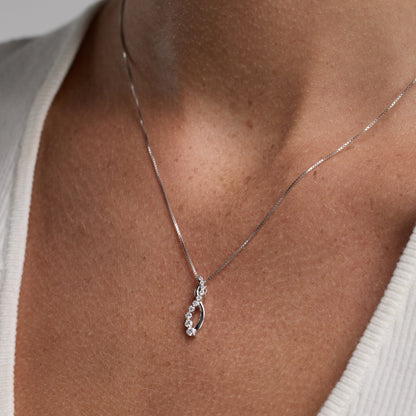 Ashley Stewart 0.25 Carat Lab Grown Diamond Infinity Pendant Necklace