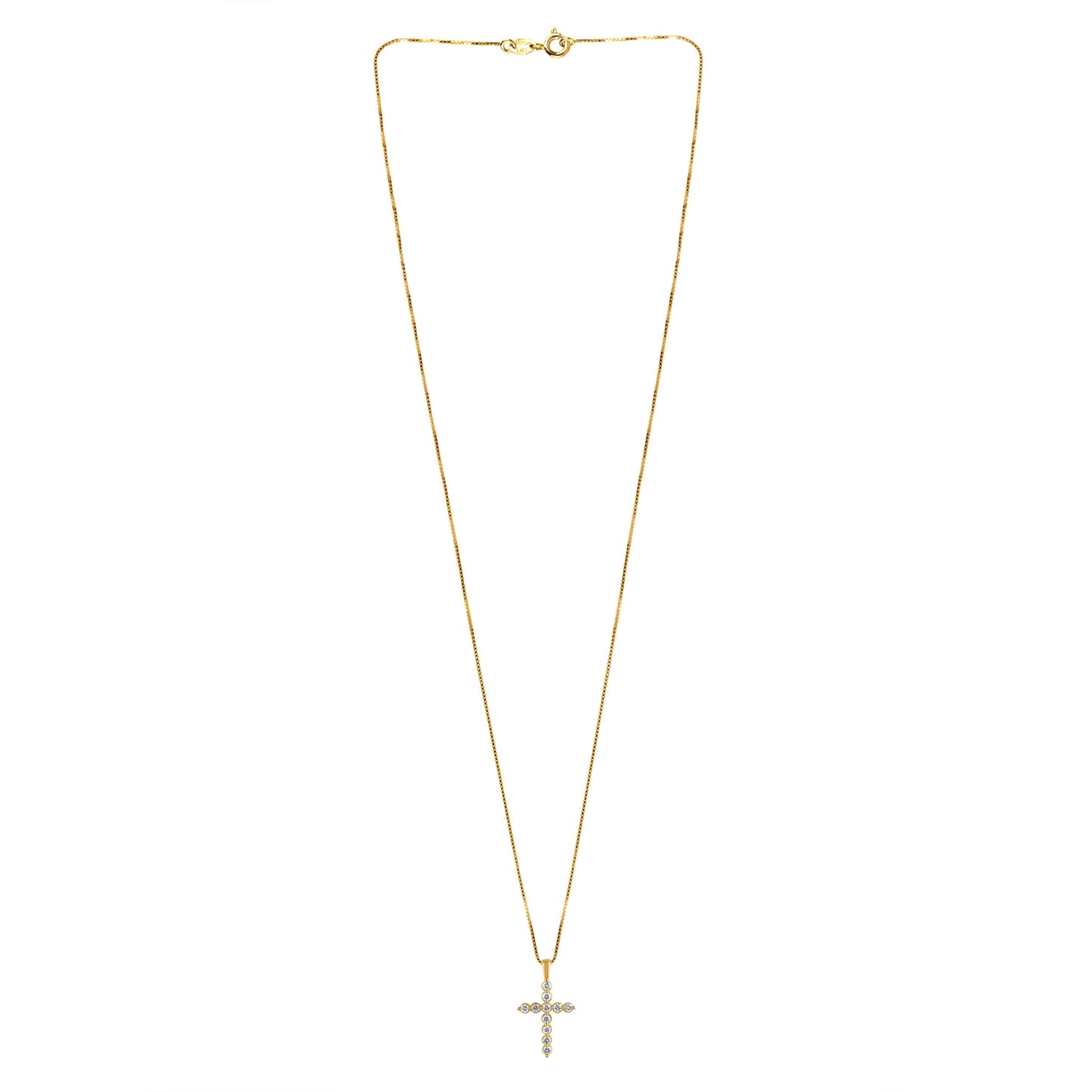 Ashley Stewart 0.25 Carat Lab Grown Diamond Cross Pendant Necklace
