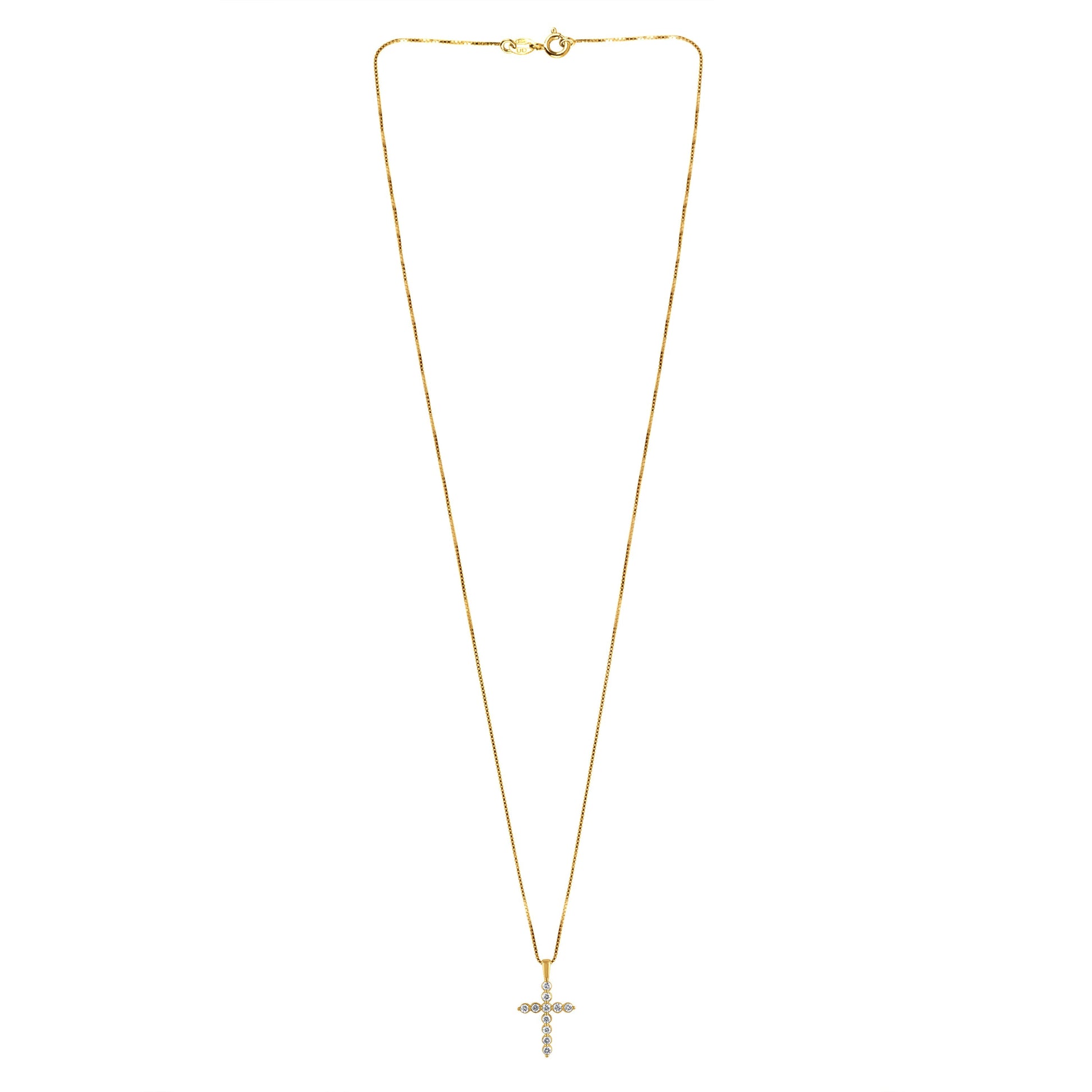 Ashley Stewart 0.25 Carat Lab Grown Diamond Cross Pendant Necklace